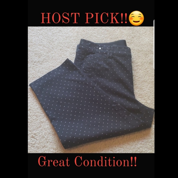 🧷 Black/White print Capri, 14P, Great Condition ☺ - Picture 1 of 6